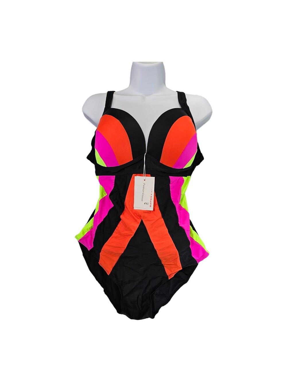 Unbranded 1 piece Swimsuit Womens 4XL Color Block